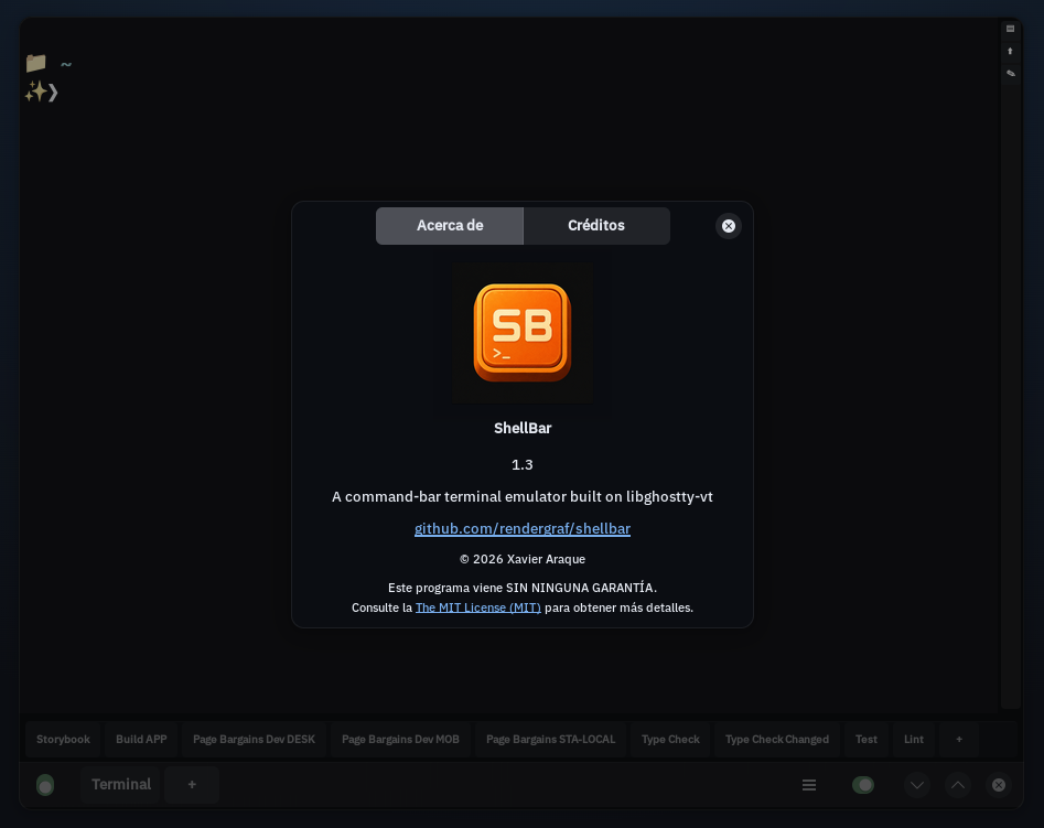 ShellBar preferences and configuration